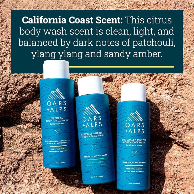 Oars + Alps Body Wash for Men, Mens Body Wash & Face Cleanser - Image 7