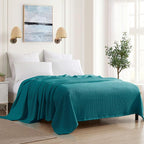 Sweet Home Collection 100% Fine Cotton Blanket Luxurious Weave Stylish Design by SweetHomeCollection