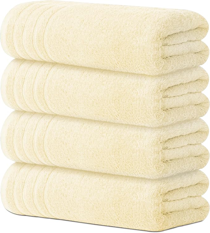Avalon Towels Bath Towels Set of 4, Size 30 x 60 Inches, Highly Soft and by AvalonTowels