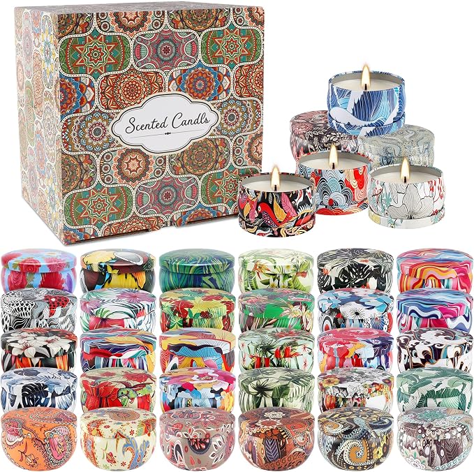 WPONSZU Set 36Pack Scented Candles, Candvent Calendar 2025, Gifts Soy Wax - Image 3