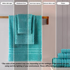 Hawmam Linen Teal Turquoise 6 Piece Bath Towels Set - Image 3
