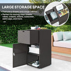 Outsunny Outdoor Towel Rack & Pool Storage Cabinet/Hot Tub Accessory Storage - Image 4