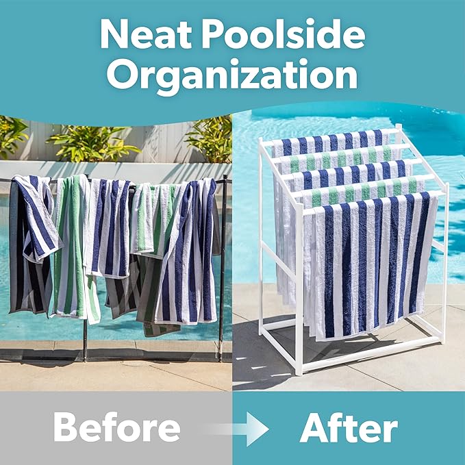 Coast Modern Pool Towel Rack – Choose Your Color - Image 6