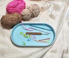 Blue Small Tray, Oval Tray for Kitchen Counter, Bathtub Bathroom Vanity Items - Image 4