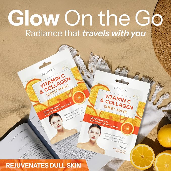 Skin 2.0 Vitamin C & Collagen Sheet Mask - Image 4