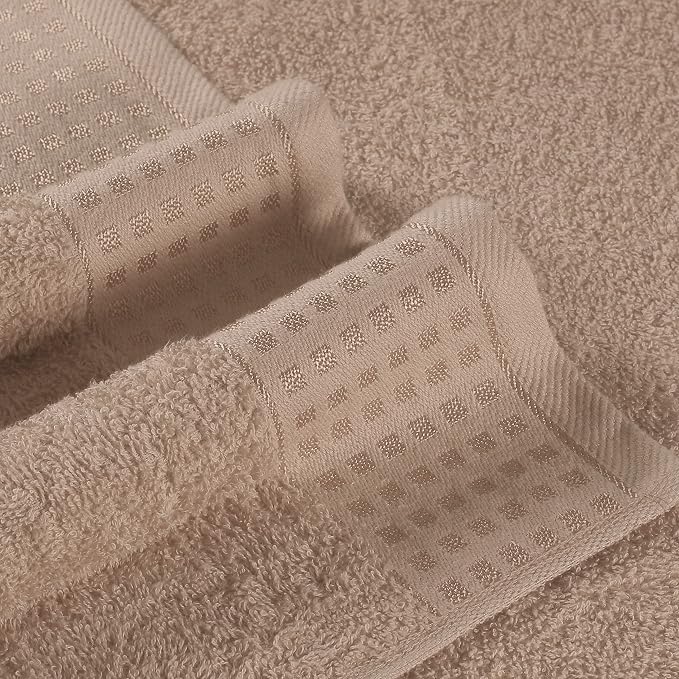 GLAMBURG 100% Cotton Ultra Soft 6 Pack Towel Set, Contains 2 Bath Towels 28x55 - Image 2