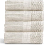 Springtree Home 100% Cotton Bath Towel Set of 4 | Super Soft & Absorbent by SpringtreeHome