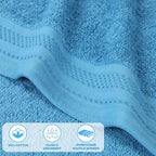 Superior Honeycomb 100% Cotton 500 GSM 12 Piece Bath Towel Set, 6 Washcloths - Image 4