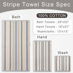 VOOVA & MOVAS Cotton Washcloths Set of 6, Soft Wash Cloths Set - Image 2