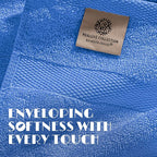 White Classic Light Blue Washcloths Set - Image 3