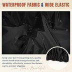 Reusable Shower Cap for Women, Large Waterproof Shower Bonnet - Image 6