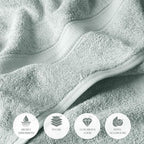 SUPERIOR Egyptian Cotton Pile 6 Piece Towel Set, Includes 2 Bath, 2 Hand - Image 6
