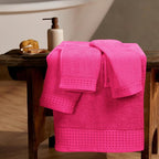 GLAMBURG Ultra Soft 3 Pack Cotton Towel Set, Contains a Bath Towel 28x55 inch - Image 3