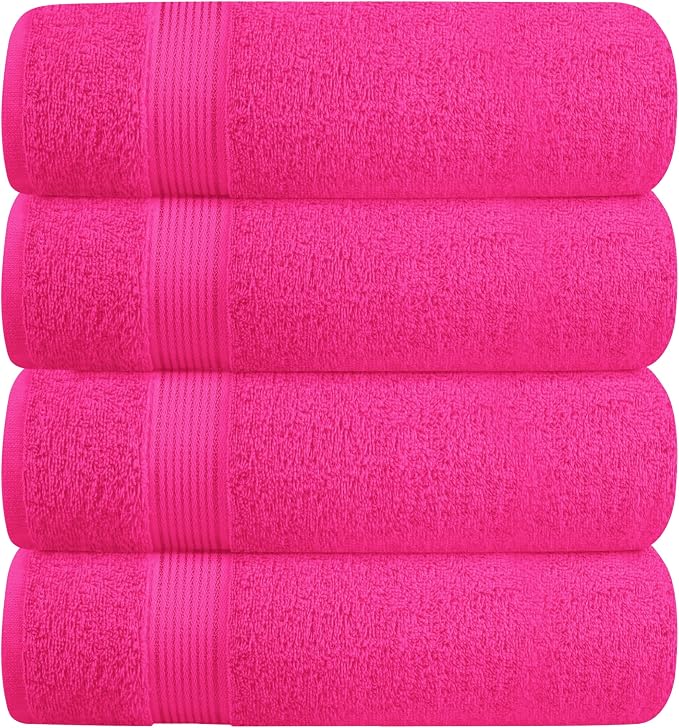 BELZZI Home Ultra Soft 4 Pack Oversized Bath Towel Set 27x54, Cotton Compact by Unknown
