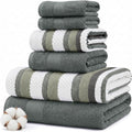 Modern Threads Pax 6-Piece Reversible Yarn Dyed Jacquard Towel Set by ModernThreads
