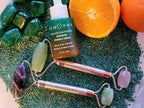 Amethyst + Jade Roller for Face and Neck Massage, Dual Gemstones - Image 2