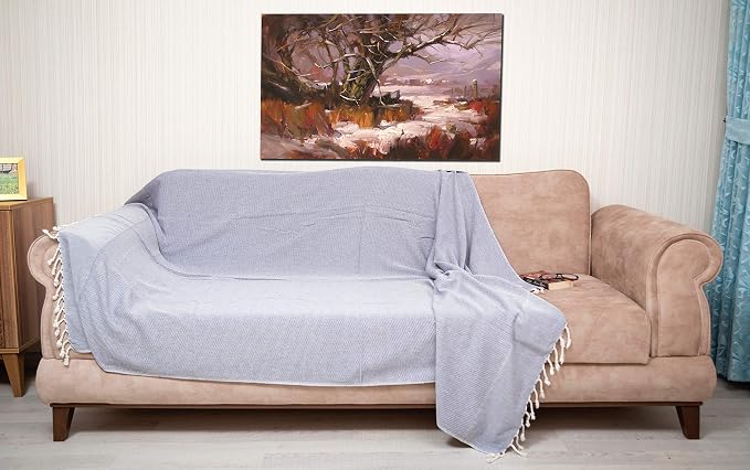 Bersuse 100% Cotton Ventura XL Throw Blanket - Image 2