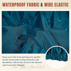 Reusable Shower Cap for Women, Large Waterproof Shower Bonnet - Image 6