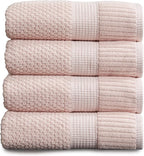 NY Loft 100% Cotton Bath Towel 4 Pack | Super Soft & Absorbent Quick-Dry Bath by NYLoft