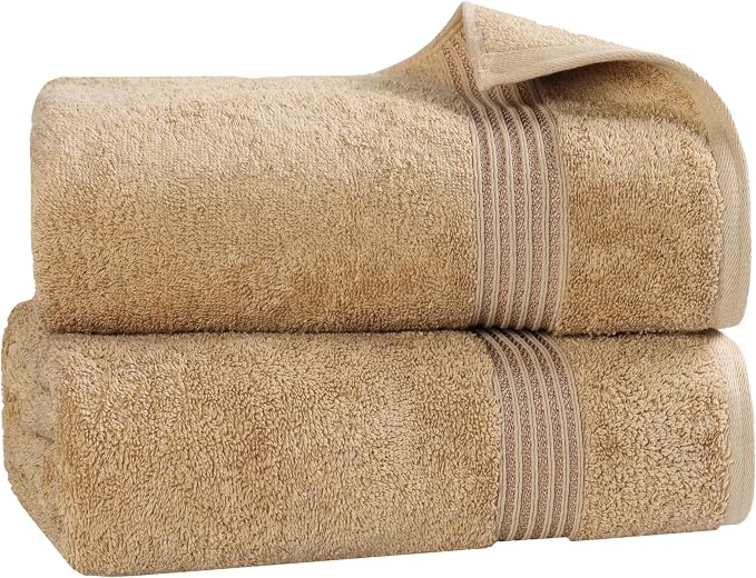 Superior Egyptian Cotton 2-Piece Bath Sheet Towel Set, Oversized Body Towels by SUPERIOR