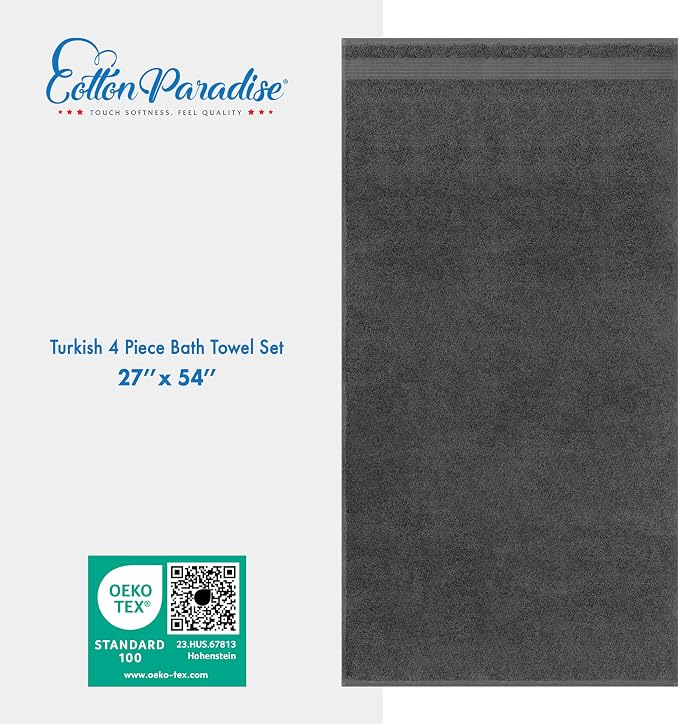 Cotton Paradise 4 Piece Turkish Bath Towels - Image 4