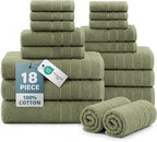 Casa Platino 100% Luxury Cotton Bath Towel Pack of 18 by CasaPlatino