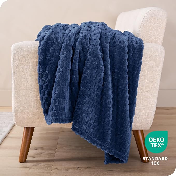 Bare Home Textured Fleece Blanket - Image 5
