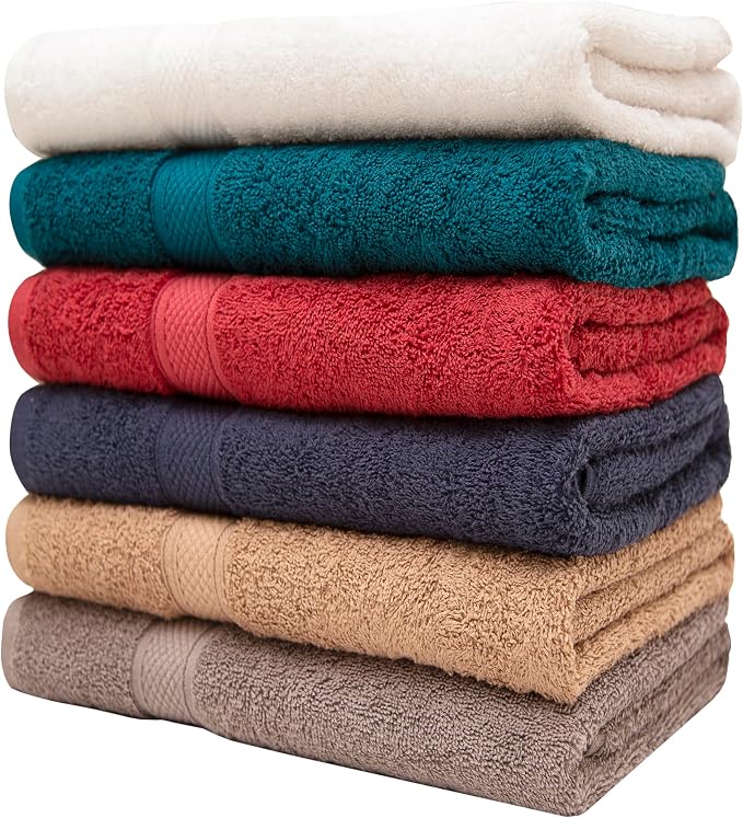 Pleasant Home Bath Towels Set of 6 100% Cotton, 515 GSM | Lightweight, Soft & - Image 2