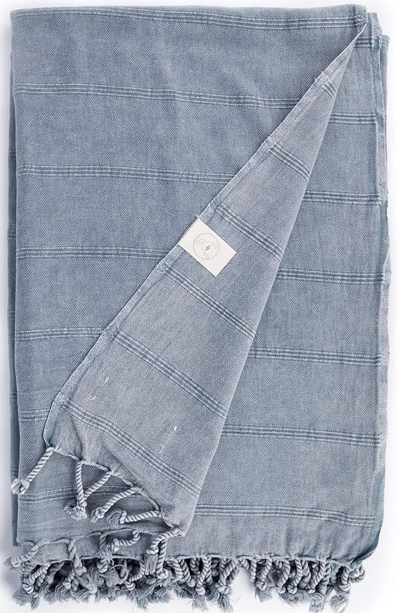 Bersuse 100% Cotton Troy XL Throw Blanket by Bersuse