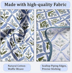 Ridhi Block Print Light Steel Blue Cotton Spa/Beach Towel 27"x54" Set of 2 - Image 6