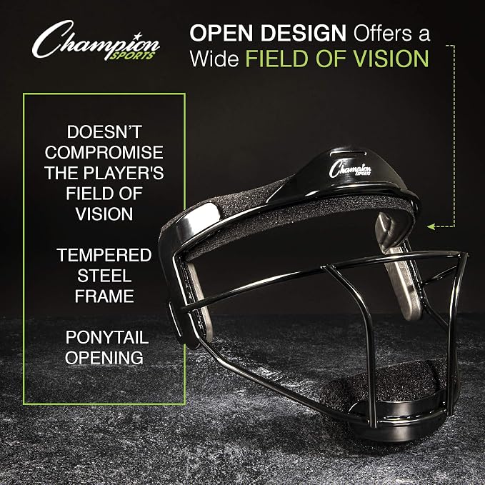 Champion Sports Steel Softball Face Mask – Durable Fielder’s Mask - Image 4