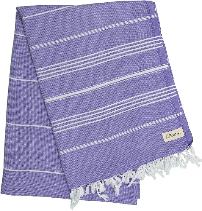 Bersuse Towels Anatolia XL Beach Blanket Throw Blanket Turkish Towel 100% - Image 4