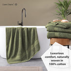 LANE LINEN 100% Mercerized Cotton Bath Sheet Set of 4 - Image 4