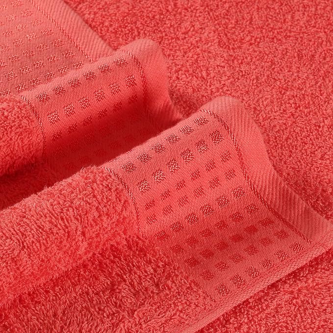 GLAMBURG 100% Cotton Ultra Soft 6 Pack Towel Set, Contains 2 Bath Towels 28x55 - Image 2