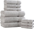 Superior Egyptian Cotton 9-Piece Towel Set, Guest Bath Decor Essentials - Image 2