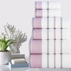 CASA COPENHAGEN White Bay 6Pcs 100% Egyptian Cotton Large Designer Towels Gift - Image 2