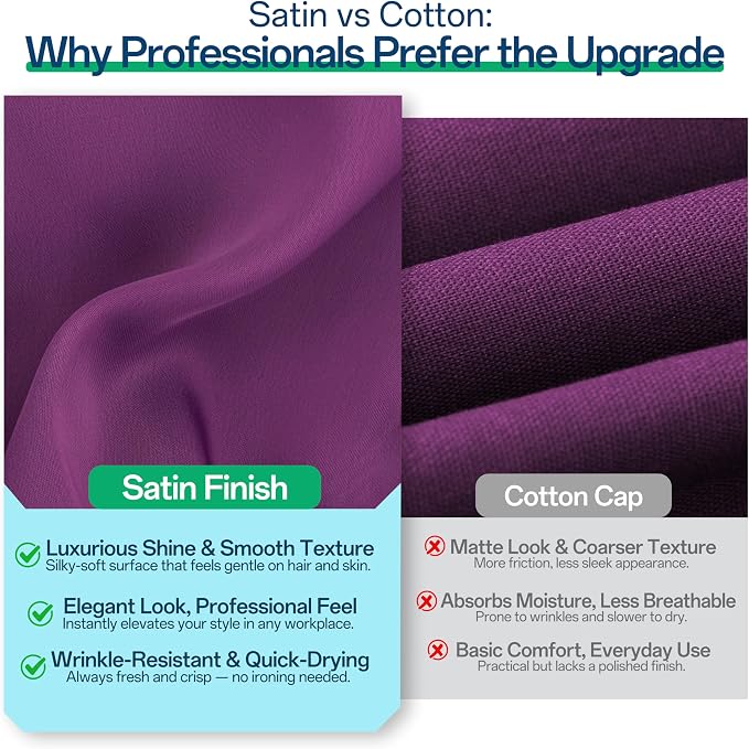 Satin Lined Scrub Cap, Adjustable Surgical Cap - Image 2