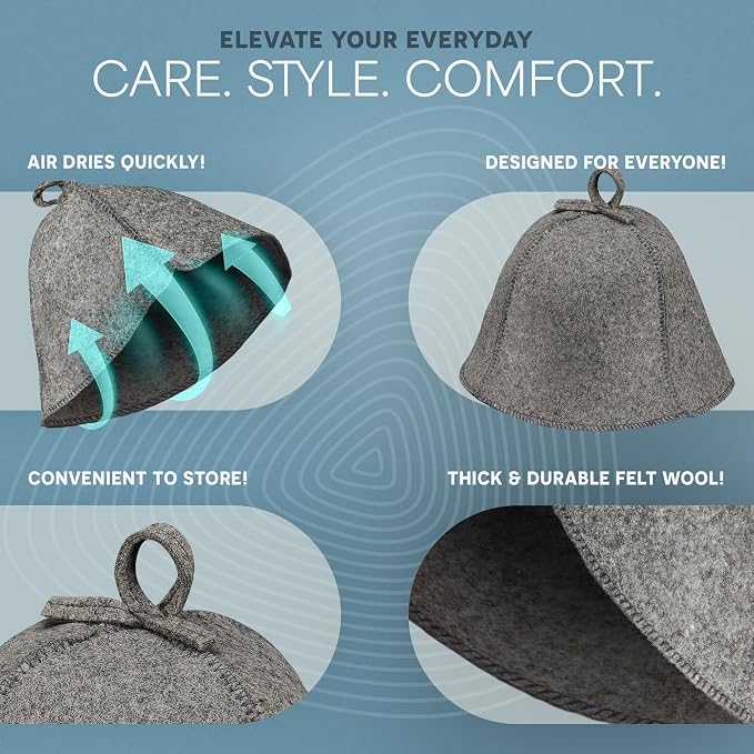 LifePro Wool Sauna Hat - Image 4