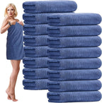SmoothNovelty 16 Pack Microfiber Bath Towels Bulk 27'' x 60'' Oversized Size by SmoothNovelty