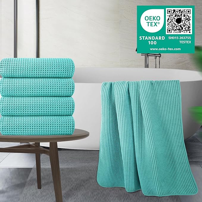 POLYTE 430 GSM Microfiber Oversize Quick Dry Lint Free Bath Towel, 60 x 30 in - Image 2