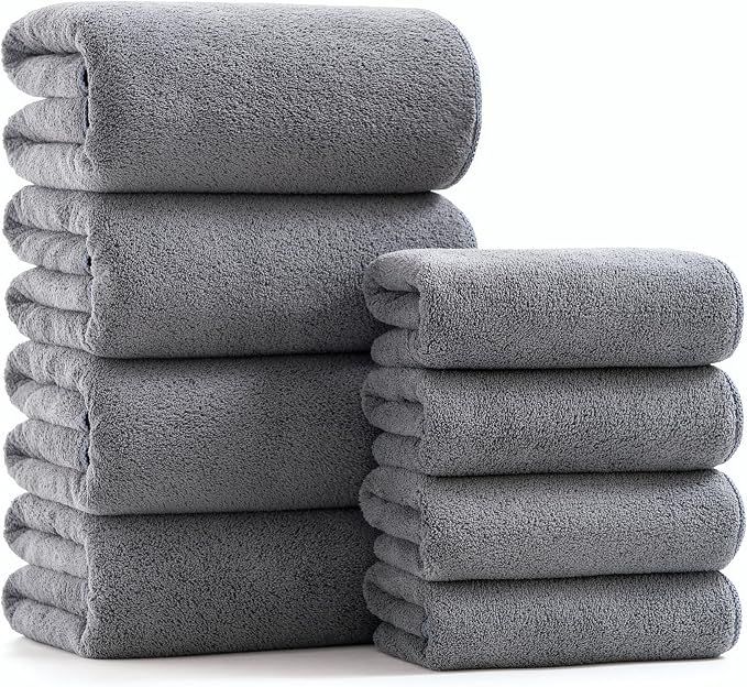 sakano Microfiber Bath Towel Set Ultra Soft Absorbent Speedy Drying Fade by Unknown