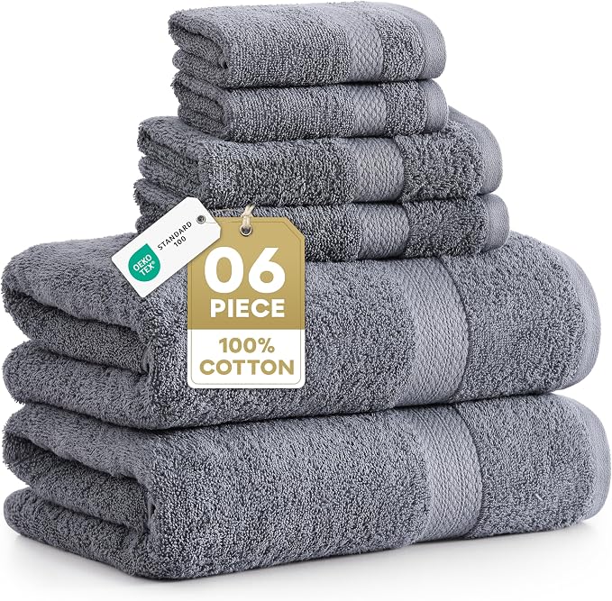 LANE LINEN 100% Cotton Towels Set by LaneLinen