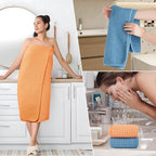POLYTE 430 GSM Microfiber Quick Dry Lint Free Oversize Bath Towel Set, 6 Piece - Image 6