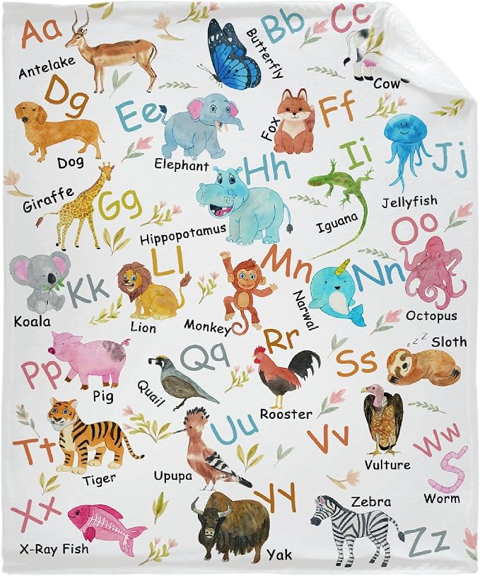 Animal Fruit Flannel Fleece Blanket Throw Couch Microfiber Soft Cozy by DOREALA