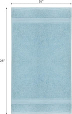 Cotton Craft - 6 Pack - Ultra Soft Extra Large Hand Towels 16x28 Light Blue - - Image 2