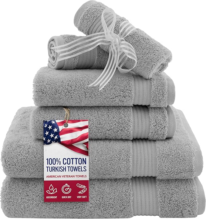American Veteran Towel, 6 Piece Towel Set by AmericanVeteranTowel