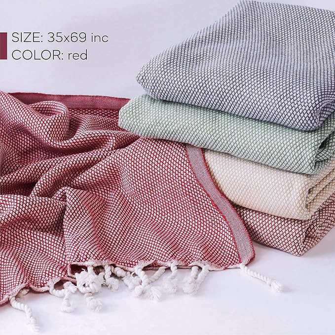 ATANI 69x35 in Oversized Turkish Beach Towel Set - Image 3