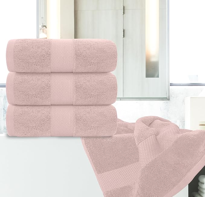 White Classic Luxury Bath Towels Set of 4 Large - Image 6
