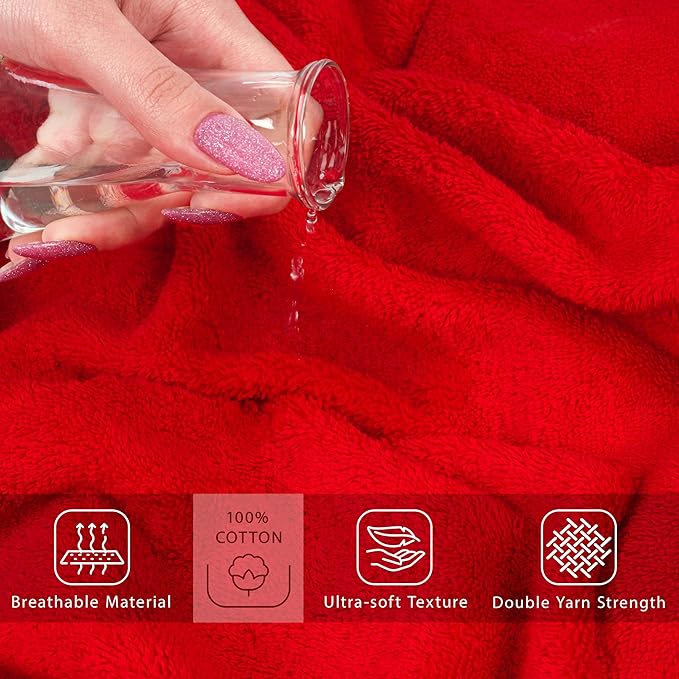 Cotton Paradise 100% Cotton 40x80 Oversized Bath Sheet, Extra Large Turkish - Image 4