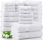 LANE LINEN 100% Cotton Bathroom Towel Set of 24 piece by LaneLinen